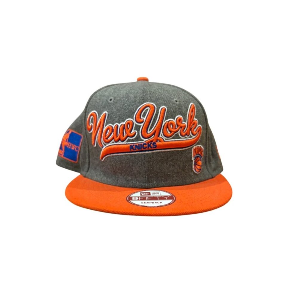 New Era 9Fifty New York Knicks NBA Hardwood Classics Wool Snapback Hat Gray